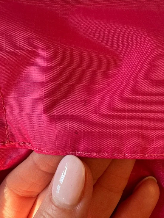 Rare! Lesportsac Carlin Bright Pink Nylon Zip TopTote - Picture 8 of 9